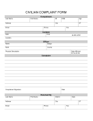 Civilian Complaint Form
