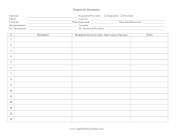 Request For Documents Log