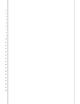Blank pleading paper, 26 lines, 1-inch left half-inch right margins, double and single border lines legal pleading template