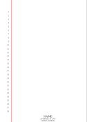 Blank Legal Pleading Paper 28 Lines Red Lines Personalized