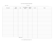 Law Firm Personnel Time Sheet
