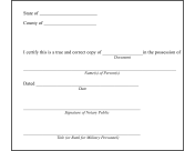 Notary Copy Certification Form