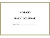 Notary Journal Single Page