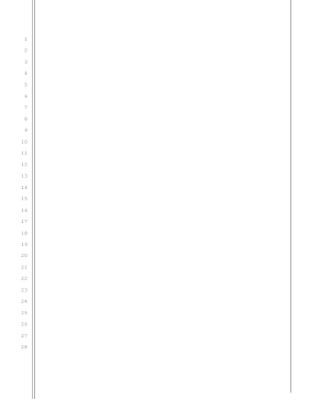 Blank pleading paper, 28 lines, 1-inch left half-inch right margins, double and single border lines legal pleading template