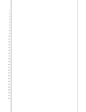 Blank pleading paper, 32 lines, 1.5-inch left half-inch right margins, double and single border lines legal pleading template