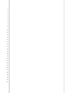 Blank pleading paper, 32 lines, 1-inch left and right margins, double and single border lines legal pleading template