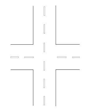 Accident Sketch 4-Way Intersection legal pleading template