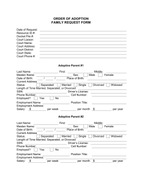 Adoption Request legal pleading template