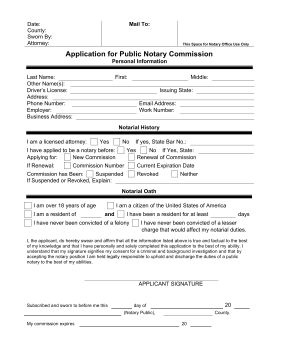 Application For Notary Commission legal pleading template