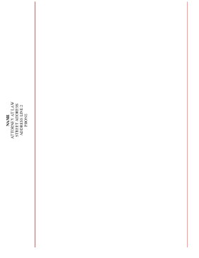 Blank Legal Pleading Paper Red Lines Personalized Left legal pleading template