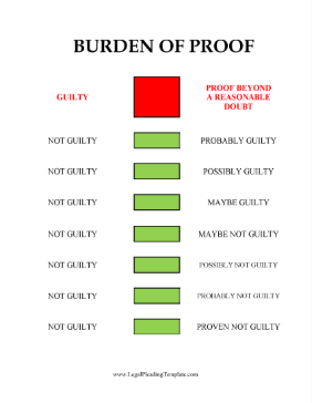 Burden Of Proof Explanation Graphic legal pleading template
