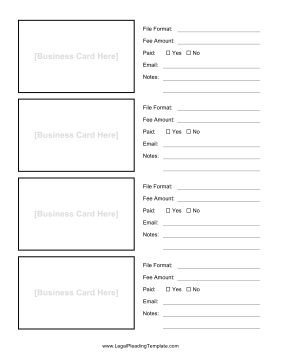 Deposition Contacts Record legal pleading template