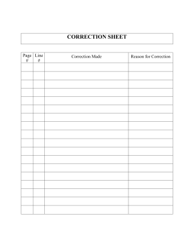 Deposition Correction Form legal pleading template