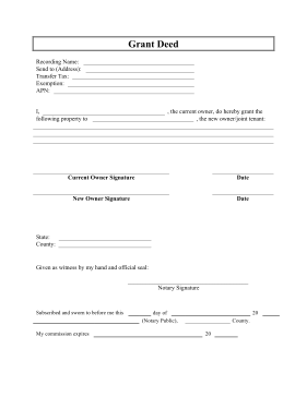 Grant Deed legal pleading template