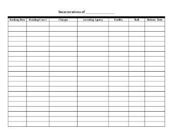Incarceration Tracker legal pleading template
