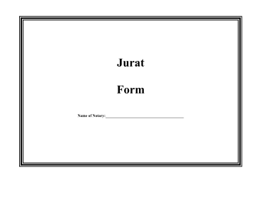 Jurat Form legal pleading template