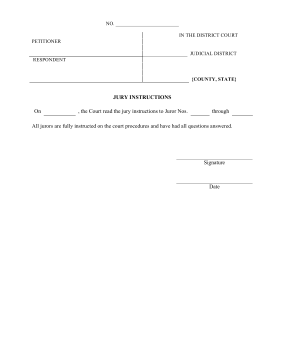 Jury Instructions legal pleading template