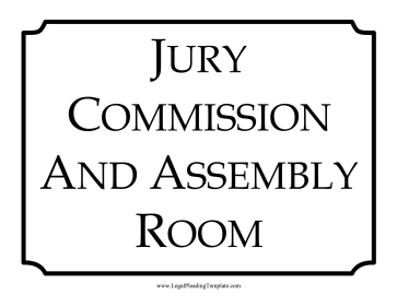 Jury Room Sign legal pleading template