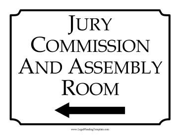 Jury Room Sign Left legal pleading template