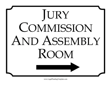 Jury Room Sign Right legal pleading template