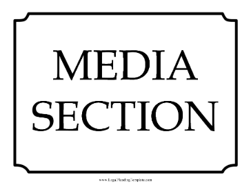 Media Section Courtroom Sign legal pleading template
