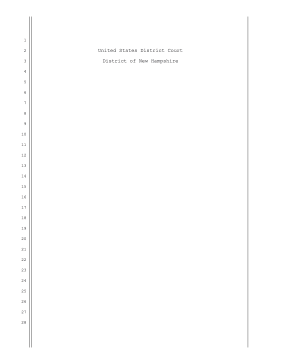 US District Court for the District of New Hampshire legal pleading template