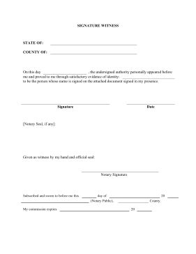 Signature Witness legal pleading template