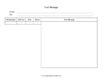 Single Text Message Trial Exhibit legal pleading template
