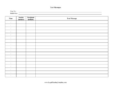 Text Message Trial Exhibit legal pleading template