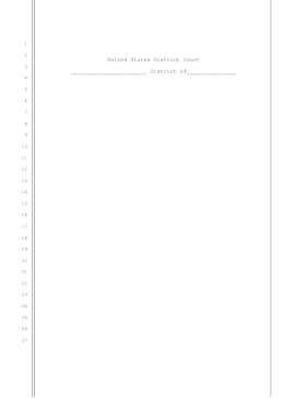 US District Court Pleading Paper Continuous Numbering legal pleading template