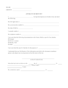 Affidavit Of Identity