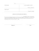 Affidavit Of Non-Military Service