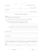 Answer Unlawful Detainer legal pleading template