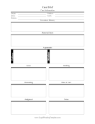 Case Brief legal pleading template