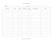 Case Tracking Log legal pleading template