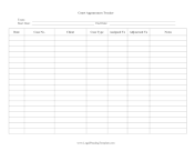 Court Appearances Tracker legal pleading template