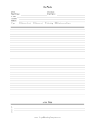 File Note legal pleading template