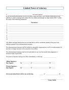Limited Power of Attorney