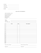 Receipt Of Property legal pleading template