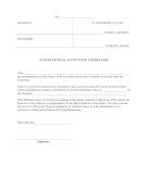 Waiver Of Final Accounting And Release legal pleading template