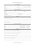 Witness Statement Form legal pleading template